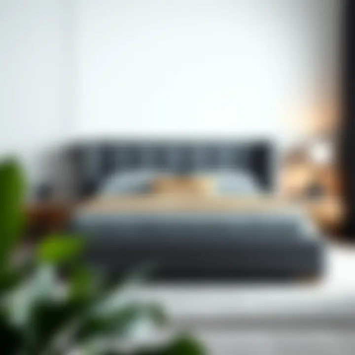 Modern Upholstered Bed Frame with Stylish Headboard Modern upholstered bed frame with stylish headboard