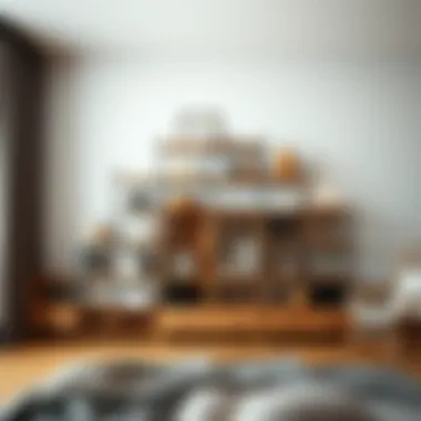 Artistic Shelving Unit Artistic shelving unit showcasing creative storage