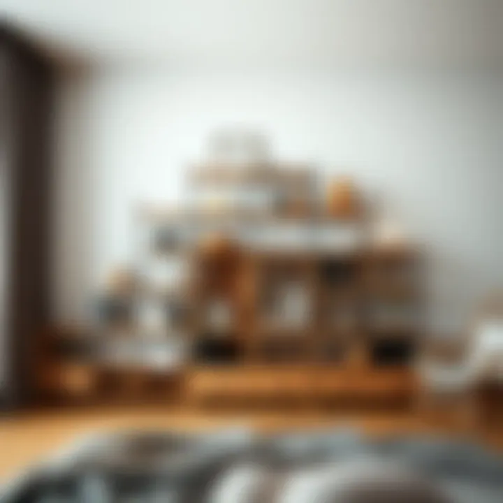 Artistic Shelving Unit Artistic shelving unit showcasing creative storage