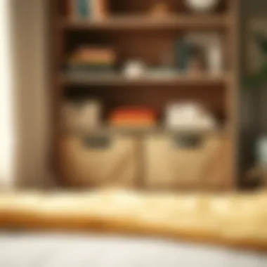 Chic Fabric Bins Chic fabric bins enhancing bedroom organization