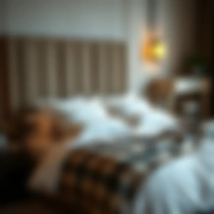 Comfortable bedding arrangement on a king bed