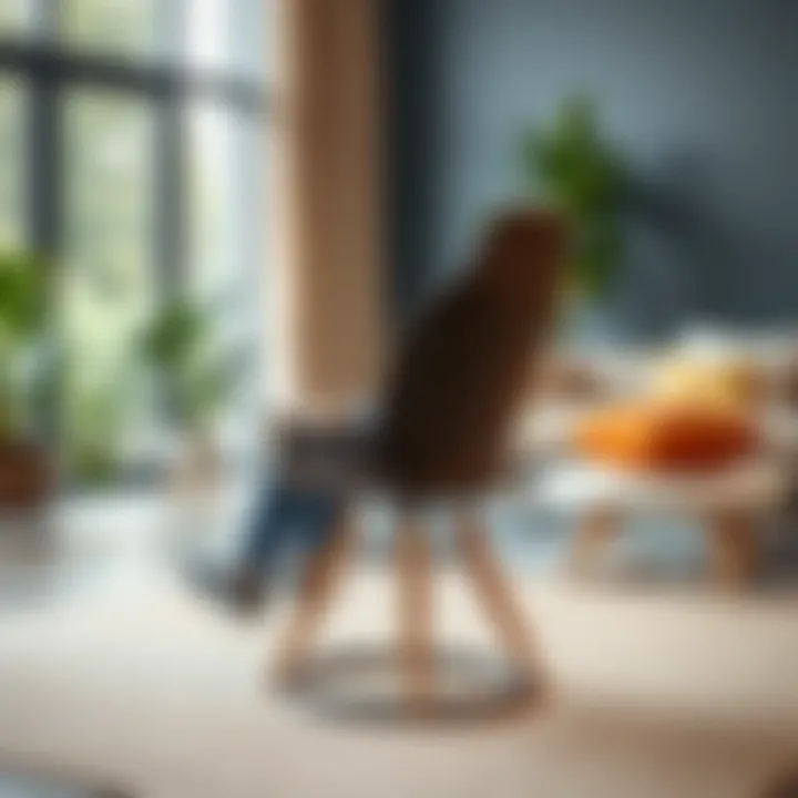 Ergonomic design of a back stool showcasing posture support