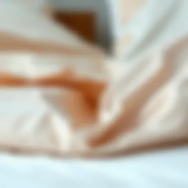 Breathable Fabric of Thin Cotton Duvet Cover Close-up of breathable fabric texture of thin cotton duvet cover