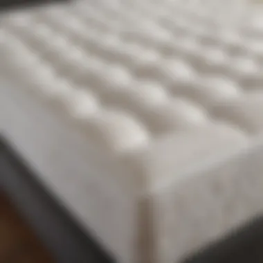 Close-up of a memory foam mattress topper