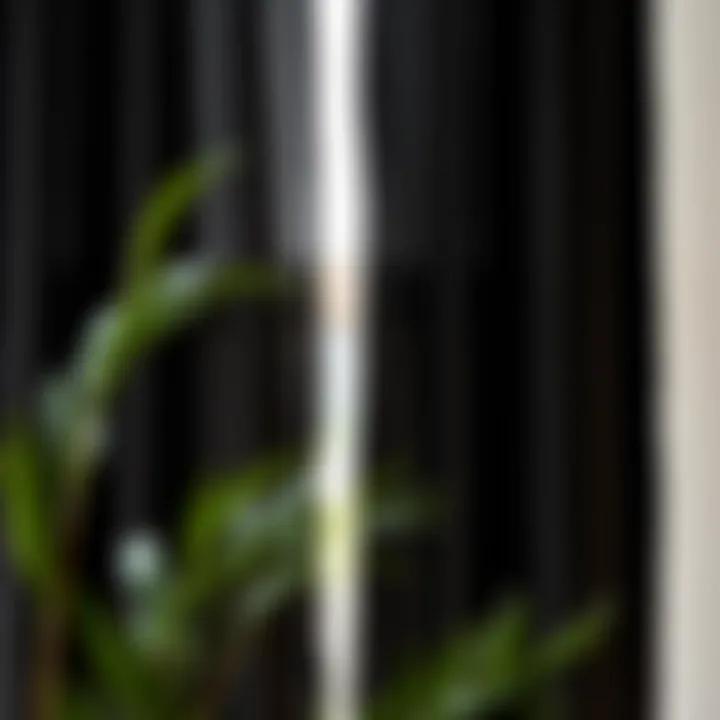 Close-up of fabric texture of black bohemian curtains