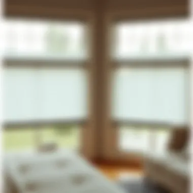 Diagram demonstrating installation tips for large window blinds