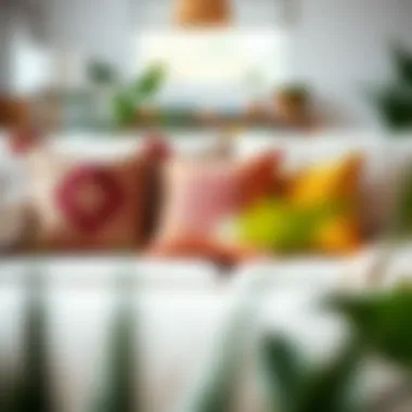 Cozy Living Space Enhanced by Cushions Bohemian chair cushions arranged in a cozy living space