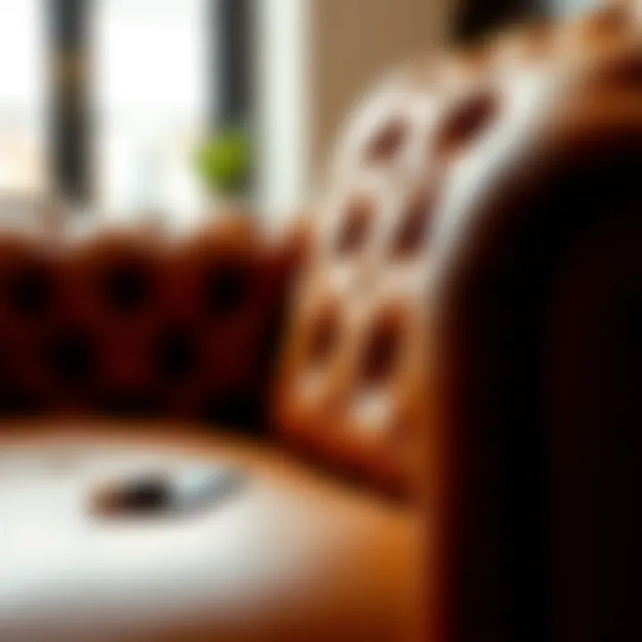 Quality Craftsmanship of Brown Leather Close-up view of brown leather texture showcasing quality craftsmanship