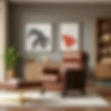 Sophisticated Brown Leather Chair Style Elegant brown leather chair in a modern living room setting