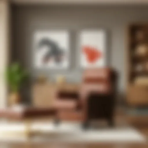 Sophisticated Brown Leather Chair Style Elegant brown leather chair in a modern living room setting