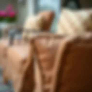 Durable Brown Material for Patio Furniture Close-up of durable brown material used in patio furniture