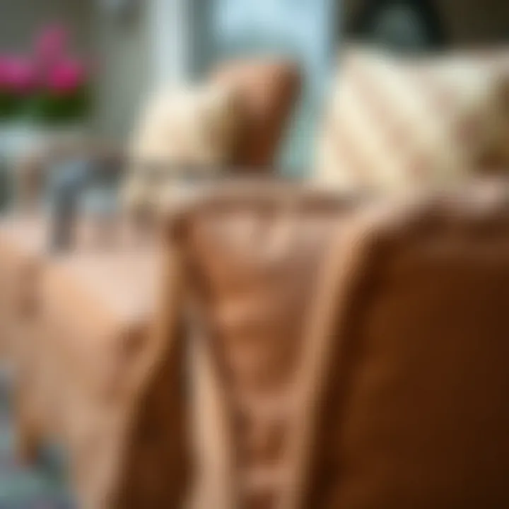 Durable Brown Material for Patio Furniture Close-up of durable brown material used in patio furniture