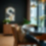 Elegant chair seat cushion with ties in a modern dining setting