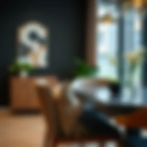 Elegant chair seat cushion with ties in a modern dining setting