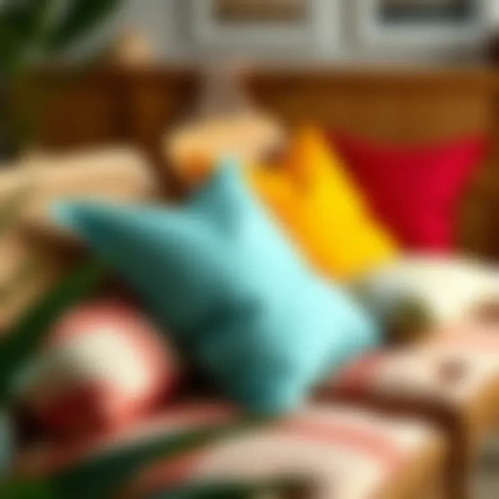 Stylish Cushions Adding Color to Interior Decor Stylish chair cushions in various colors enhancing interior decor