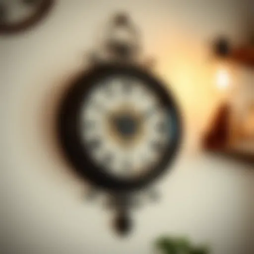 Charming Vintage Clock Design Vintage style wall clock with intricate design