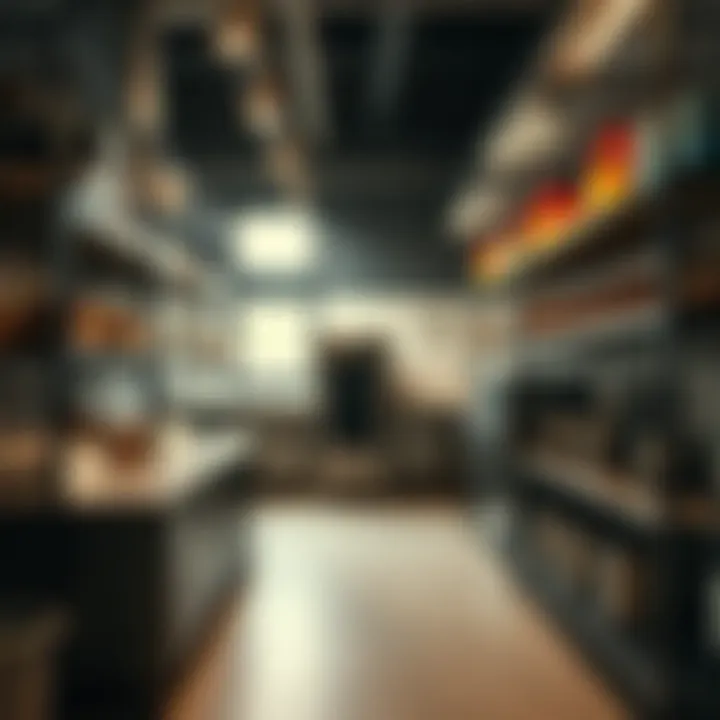 Efficient Commercial Kitchen with Wire Shelving Commercial kitchen featuring wire shelving for organized storage