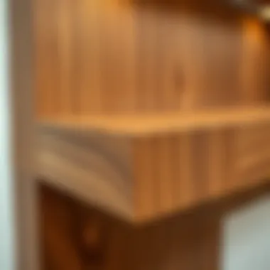 Close-up of wood texture showcasing craftsmanship