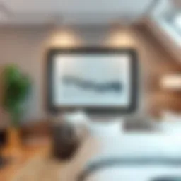 An elegant 28 x 32 picture frame showcasing a modern piece of art