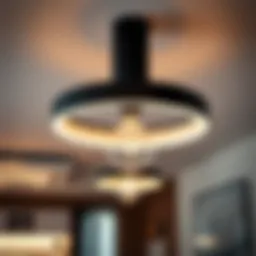 Sleek modern dinette ceiling light showcasing minimalist design