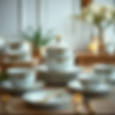 Sophisticated Porcelain Dinner Set Elegant porcelain dinner set with intricate patterns