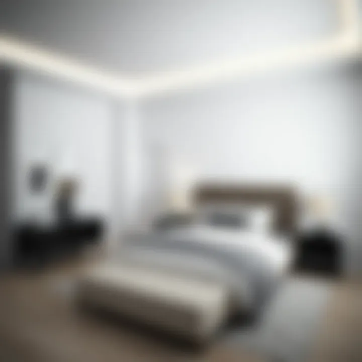 Tranquil Monochrome Bedroom Design Stylish monochrome bedroom emphasizing balance and tranquility