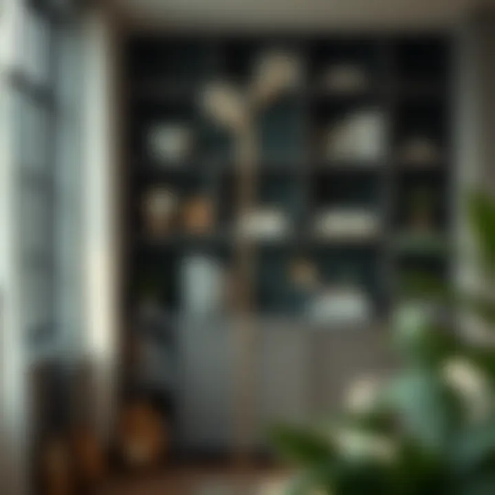 Artistic Floor Lamp for Home Office Artistic two-bulb floor lamp enhancing a sophisticated home office ambiance