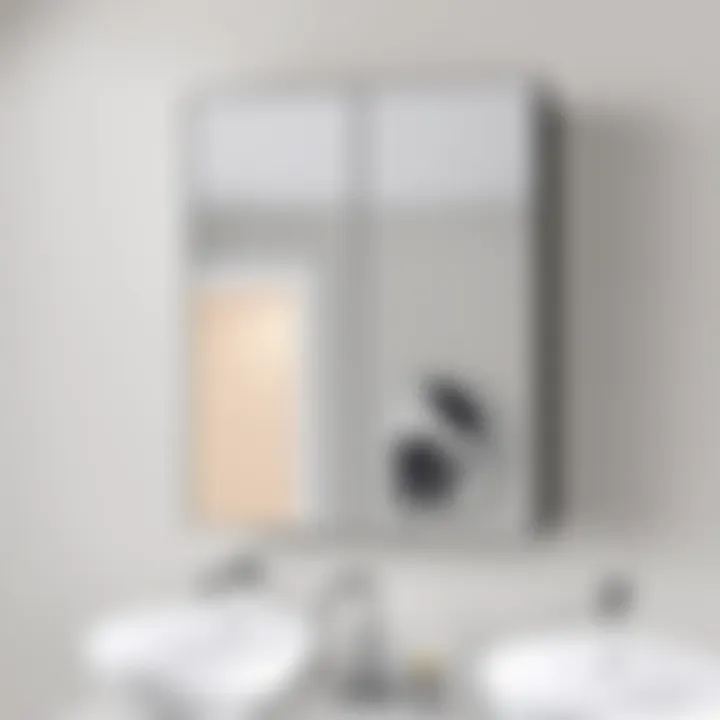 Elegant flush mount mirrored cabinet showcasing modern design