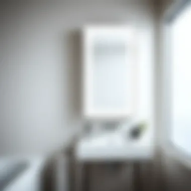 Stylish bathroom featuring a flush mount mirrored medicine cabinet