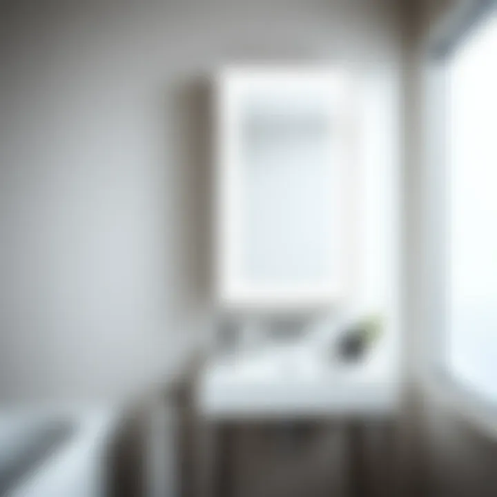 Stylish bathroom featuring a flush mount mirrored medicine cabinet