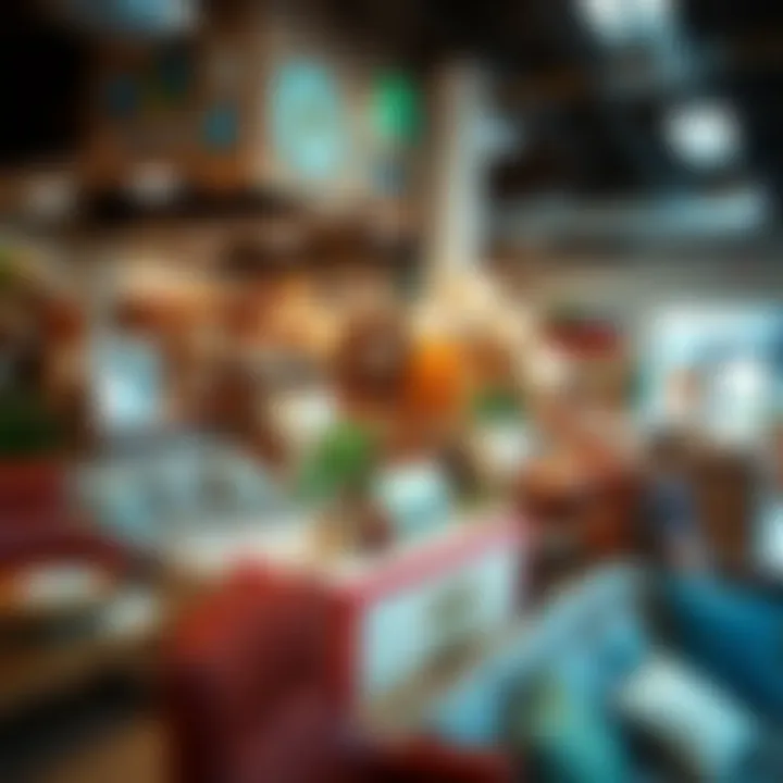 Diverse Furniture Styles in a Retail Setting A collection of various furniture styles in a vibrant retail space