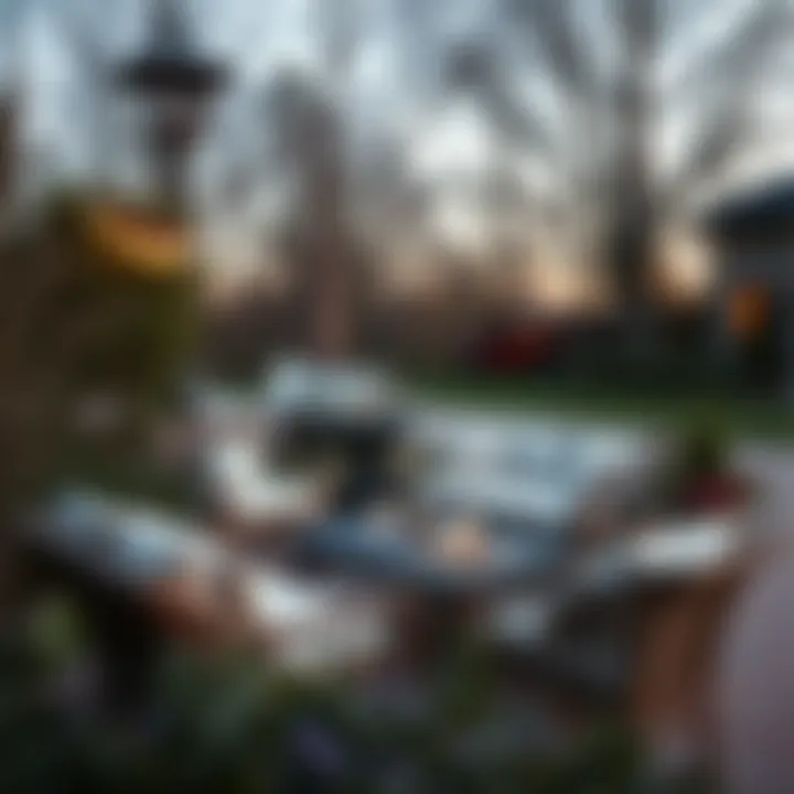 Outdoor Furniture Trends in Massachusetts Outdoor furniture arrangement in a serene garden