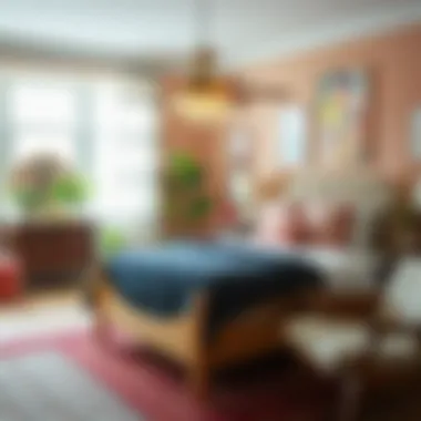 Stylish bedroom featuring eclectic furniture styles