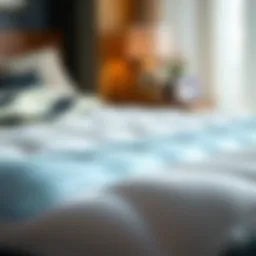 Close-up view of cooling gel technology in a mattress topper