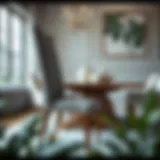 Elegant Gray Dining Chair Elegant gray dining chair with a soft seat cover