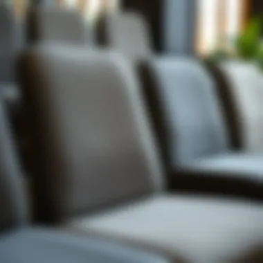 Variety of Gray Seat Cover Materials Variety of gray seat cover materials displayed