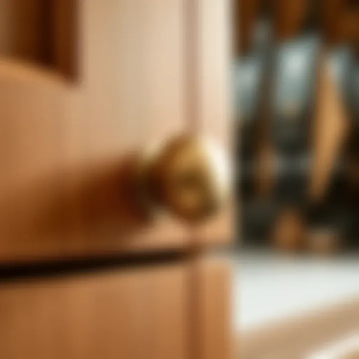 Detail of Medium Oak Cabinet Hardware Detail of Medium Oak Cabinet Hardware