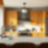 Elegant Medium Oak Kitchen Cabinet Design