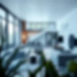 Digital blueprint of a modern home layout