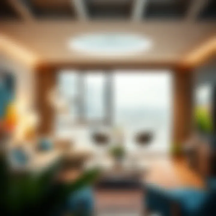 User Interface Showcasing Interior Design Features User interface showcasing interior design features