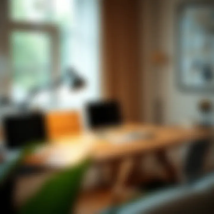Ergonomic desk promoting healthy work posture