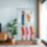 Modern Hanging Sock Organization Innovative sock storage solution in a modern setting