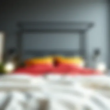 Stylish metal king bed frame with contemporary flair