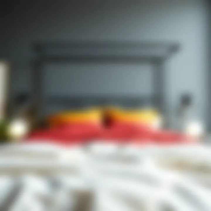 Stylish metal king bed frame with contemporary flair