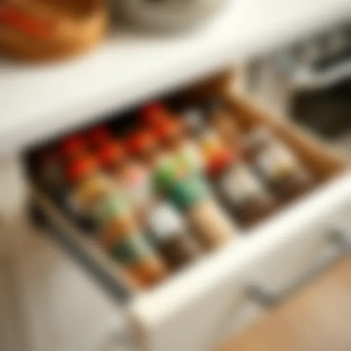 Innovative Spice Rack for Drawer Organization Innovative spice rack designed for drawer storage
