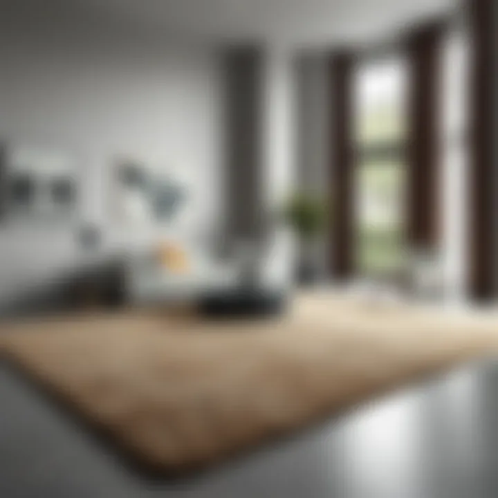 Modern Aesthetics and Large Rugs Stylish large rug in modern interior setting