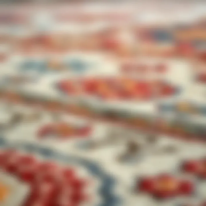 The Artistry of Rug Design Close-up view of intricate rug patterns and textures
