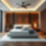 Elegant Design of a Low Panel Bed Elegant low panel bed in a modern bedroom setting