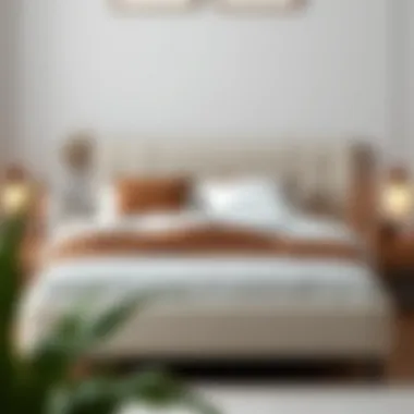 Minimalist Approach to Low Panel Bed Design Minimalist low panel bed with stylish bedding