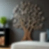 Intricate Metal Craftsmanship in Tree Wall Art Metal tree wall art reflecting intricate craftsmanship